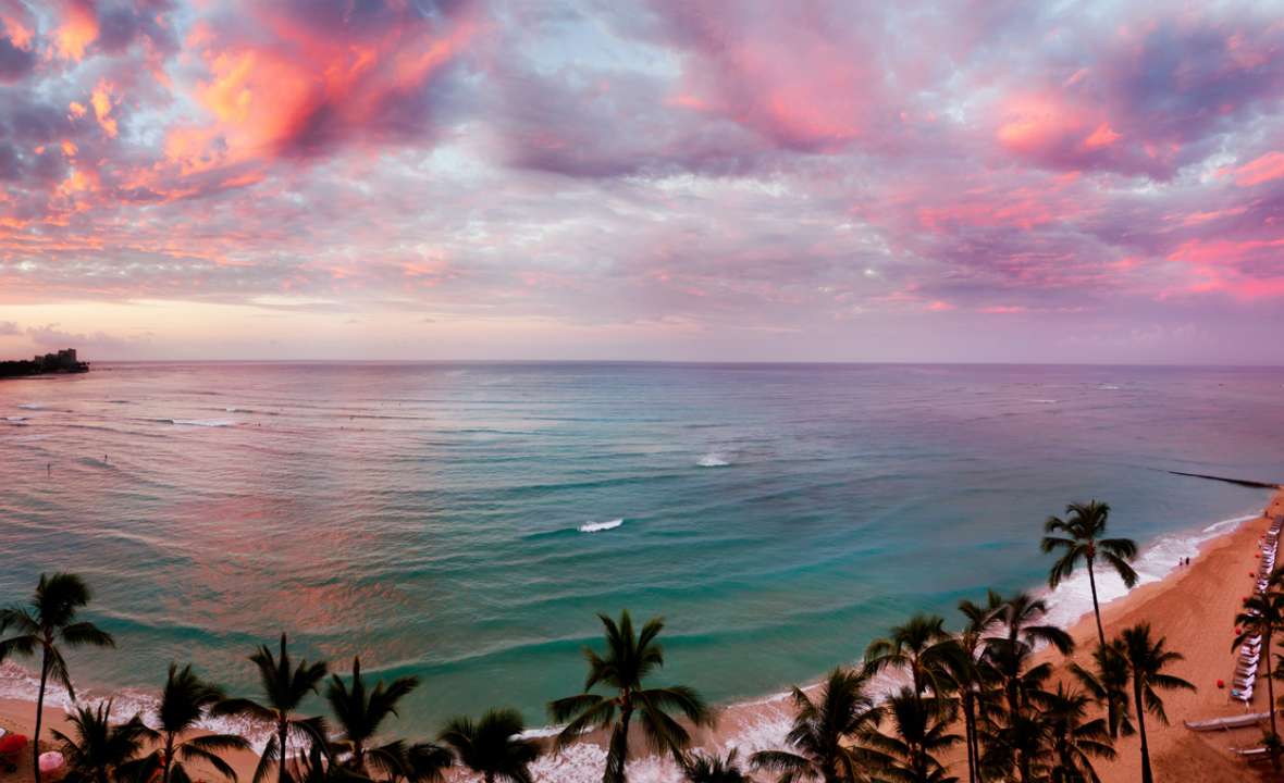 Hawaii-beach-bay-sun-set