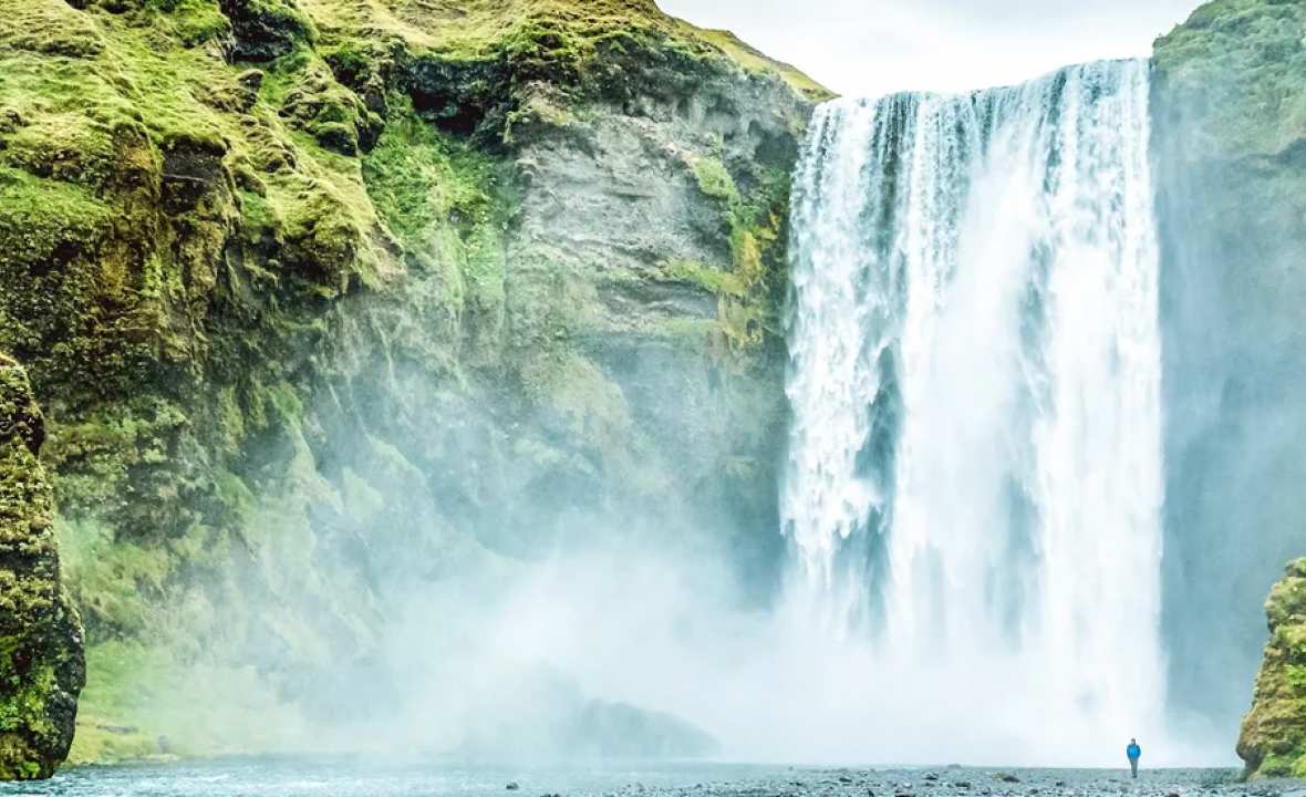 Contiki Skógafoss waterfalls Iceland