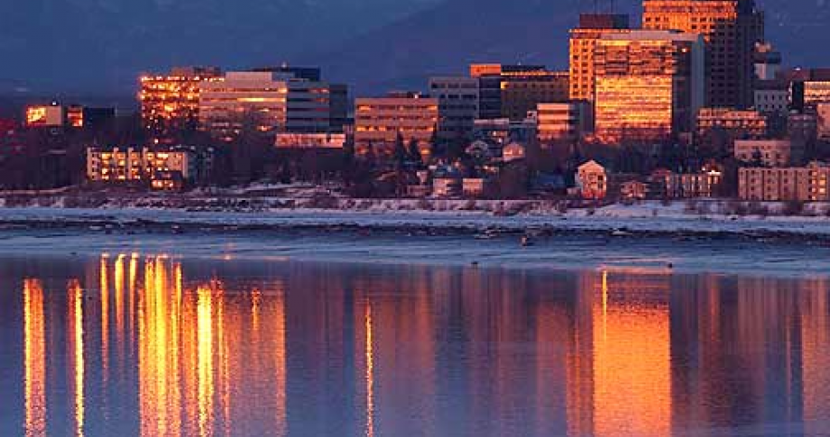 Anchorage Reflected Sunset