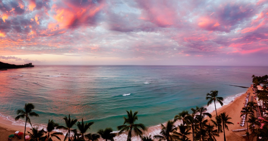 Hawaii-beach-bay-sun-set