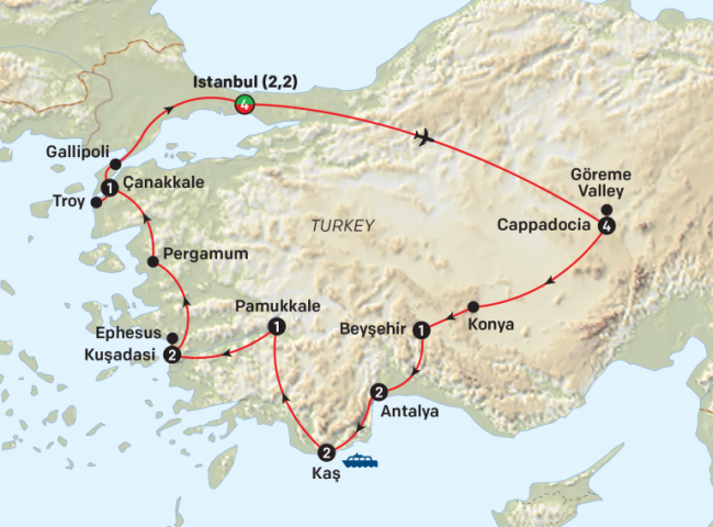 Map of Turkey In Depth