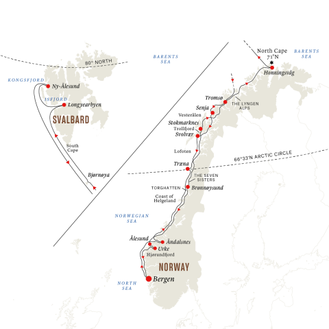 Map of The Svalbard Line 2025