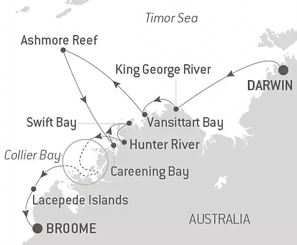 Map of Australia's Iconic Kimberley 2024