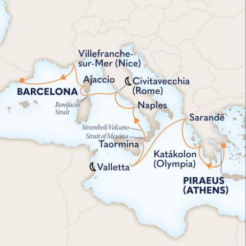 Map of Mediterranean Romance