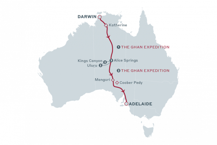 Map of Red Centre Spectacular 2024