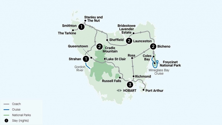 Map of Tasmania Complete