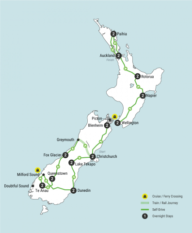 Map of New Zealand Grand Explorer
