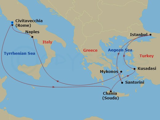 Map of Majestic Mediterranean