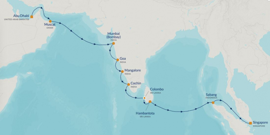 Map of Spice Route Voyage