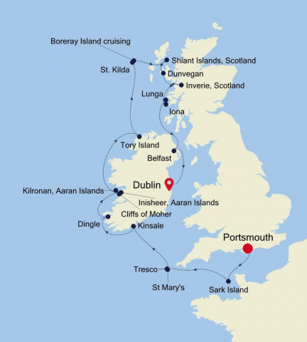 Map of Wonders of Britain & Ireland