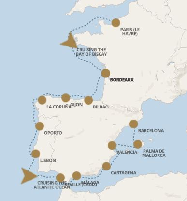 Map of Escapades in Iberia with Phil Hoffmann