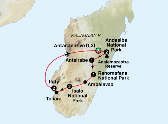 Map of Discover Madagascar