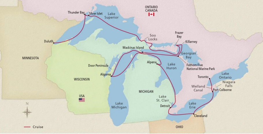 Map of Great Lakes Collection