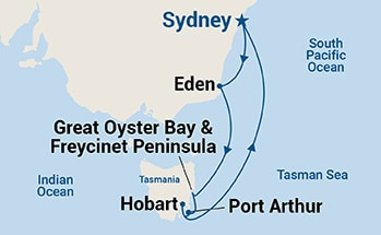 Map of Taste of Tasmania package