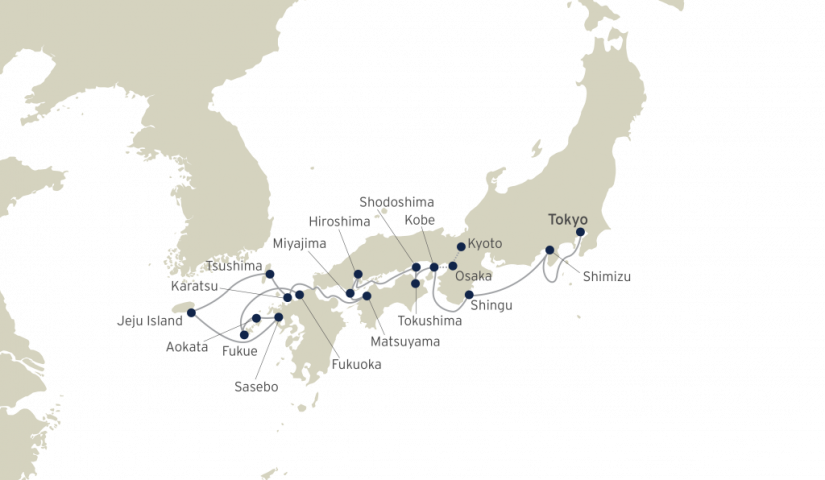 Map of Through the Heart of Japan