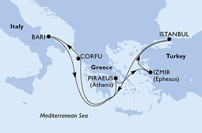 Map of Eastern Mediterranean Medley
