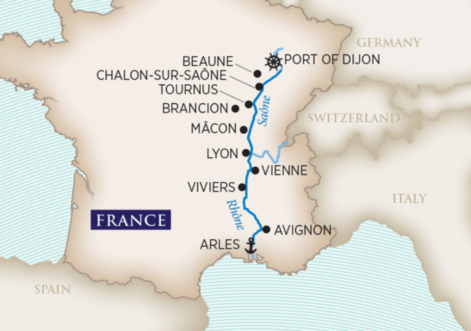 Map of Essence of Burgundy & Provence