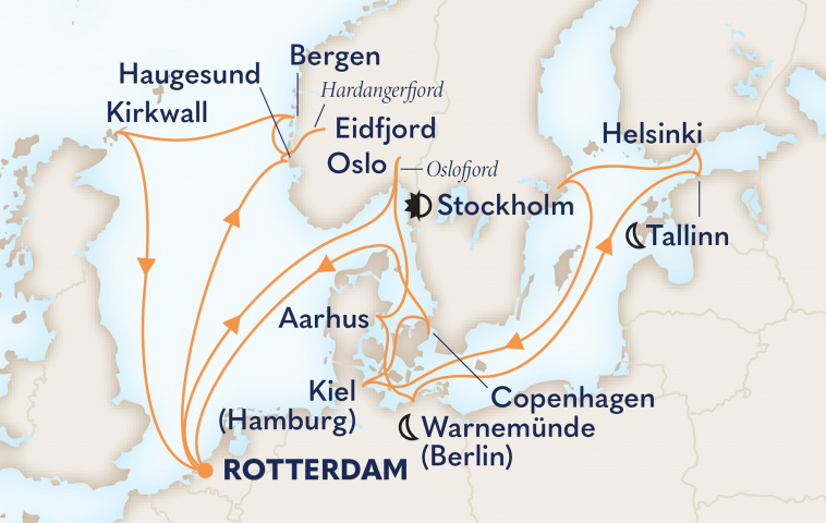 Map of Capitals & Fjords