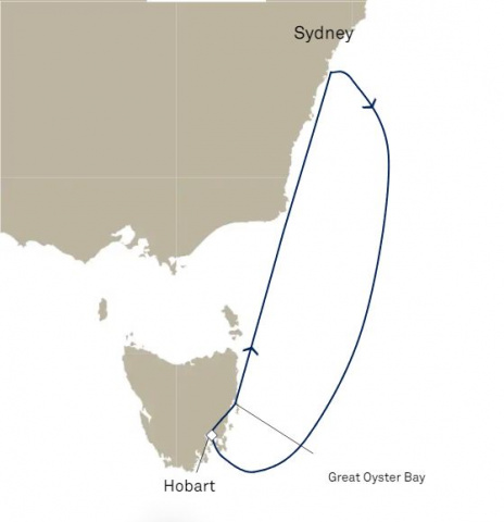 Map of Australian Literature Festival at Sea