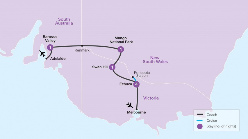 Map of Reflections of the Murray