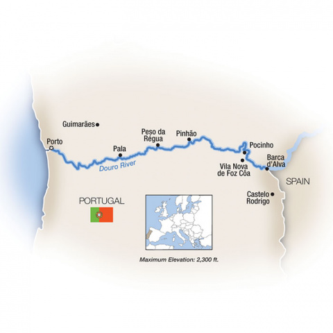 Map of Douro River Valley Cruise