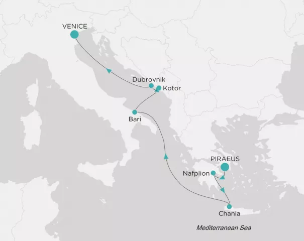 Map of Vibrant Mediterranean Voyage