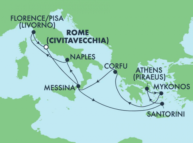 Map of Greek Isles Discovery