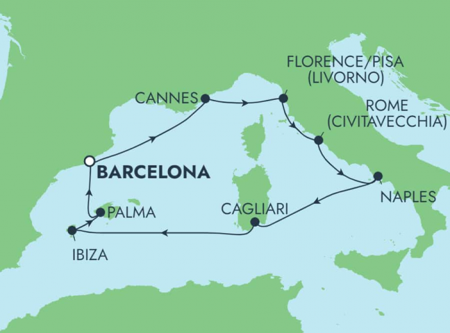 Map of Mediterranean Escape