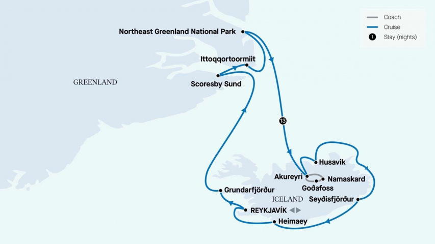 Map of Iceland & Arctic Explorer