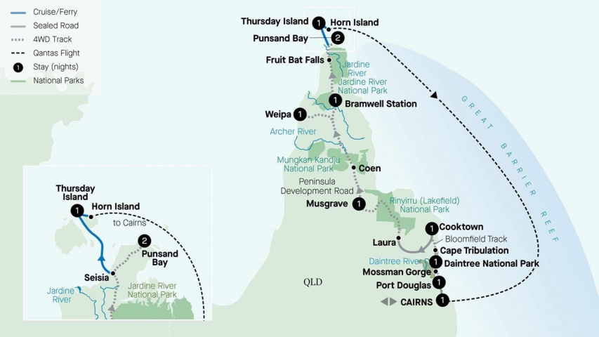 Map of Cooktown and Cape York