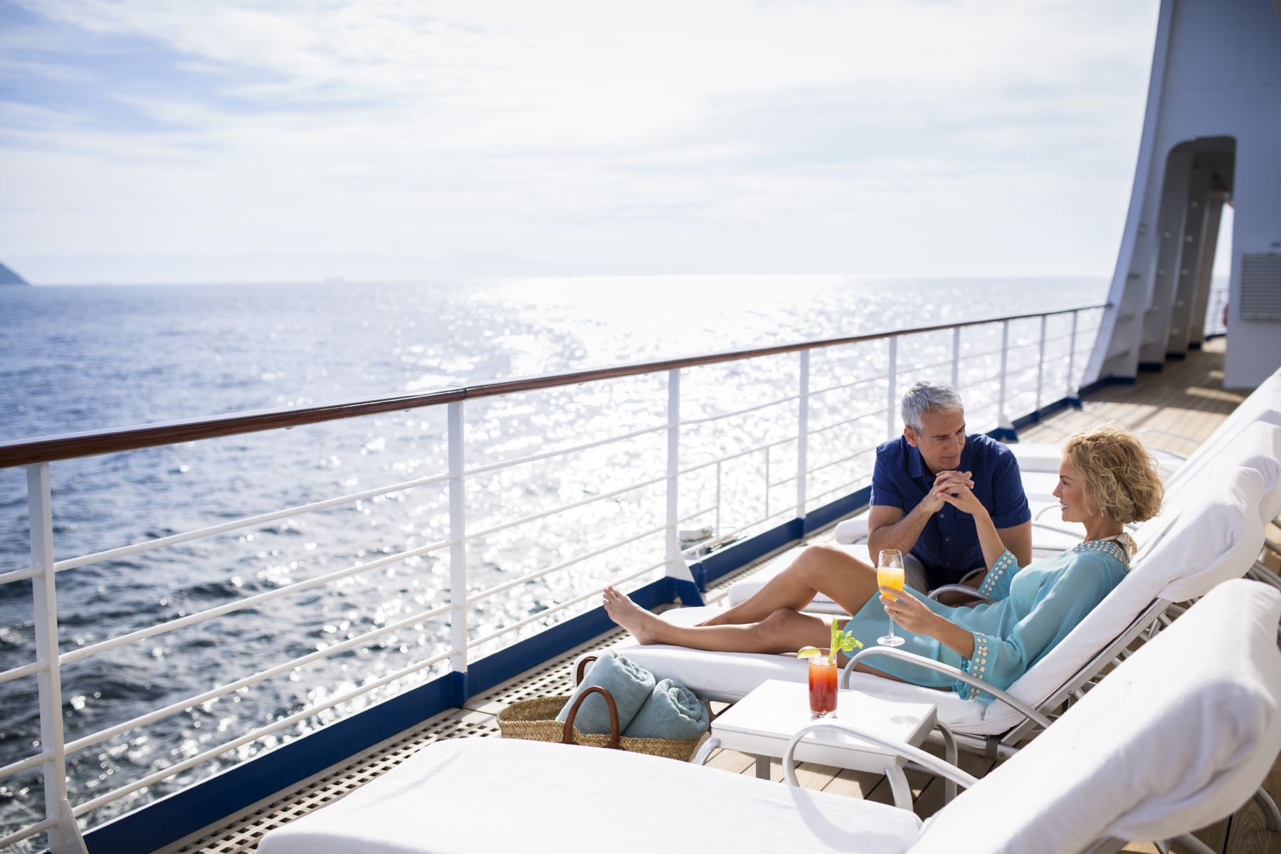Regent Seven Seas cruise outside deck chairs